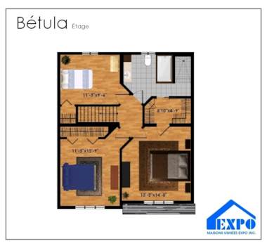 Plan du modèle Bétula
