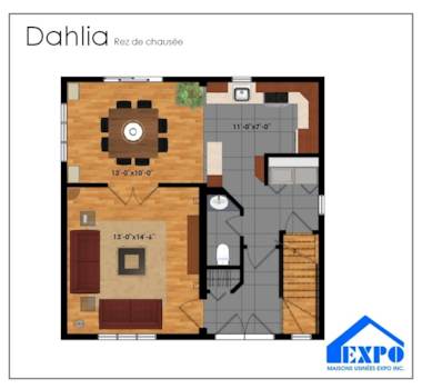 Plan du modèle Dahlia