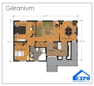 Plan du modèle Géranium